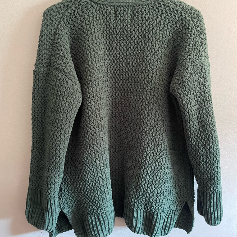 Pink Rose Women's Textured Green Cardigan - Picture 2 of 4